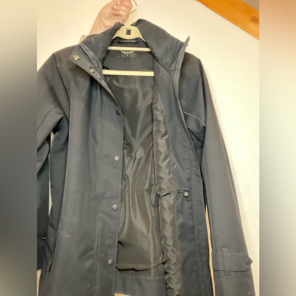 Black Athleta raincoat